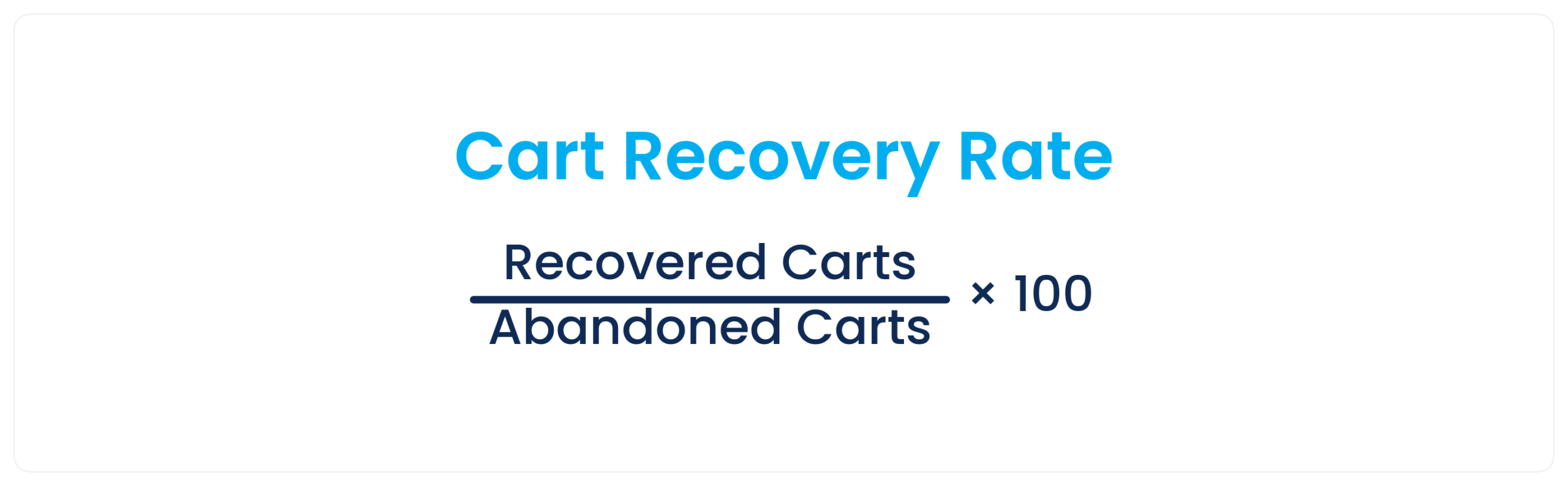 cart recovery rate formula